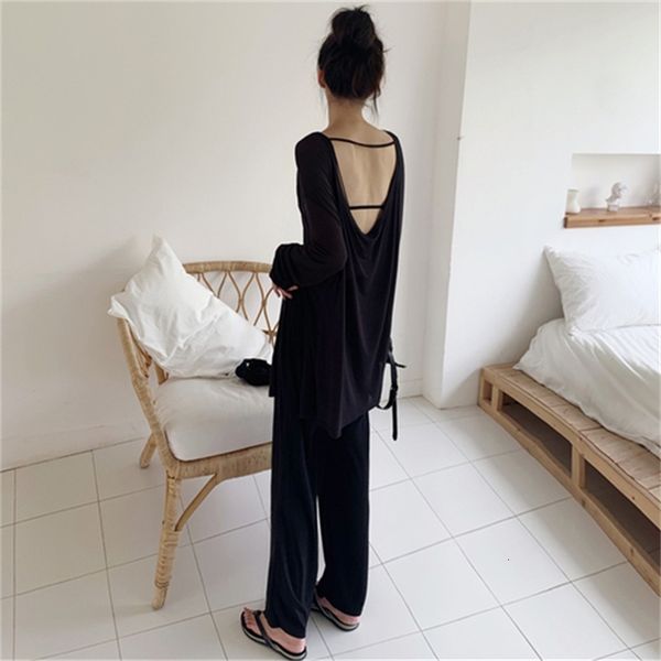2021 new large-sized matching assemblies of solid women's back-neck split hem loose wide leg ensemble korean style spring fall cu3r, Gray
2021 new large-sized matching assemblies of solid women's back-neck split hem loose wide leg ensemble korean style spring fall cu3r, Gray