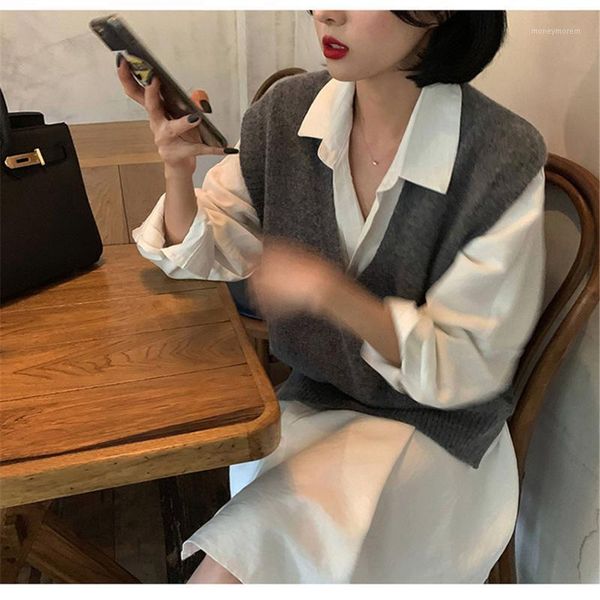 women spring autumn tunic sleeveless vest girls solid color low collar casual loose asymmetry clothes fashion sweaters1, Black;white
women spring autumn tunic sleeveless vest girls solid color low collar casual loose asymmetry clothes fashion sweaters1, Black;white