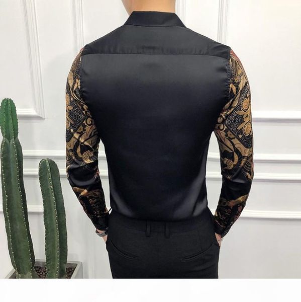 autumn mens gold shirts social club shirt baroque shirts camisa slim fit black gold mens shirt, White;black
autumn mens gold shirts social club shirt baroque shirts camisa slim fit black gold mens shirt, White;black