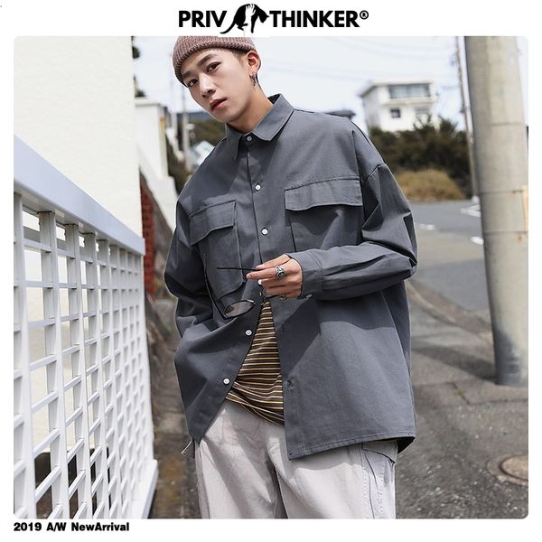 2021 new privathinker solid color men's long sleeve korean gray iirregular blouse streetwear male casual black white shirts mi53, White;black
2021 new privathinker solid color men's long sleeve korean gray iirregular blouse streetwear male casual black white shirts mi53, White;black