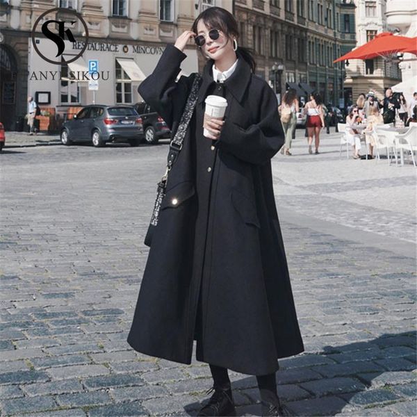 women's wool & blends winter women blend coats fashion black cloak long woolen coat thick warm overcoat female loose plus size coat1
women's wool & blends winter women blend coats fashion black cloak long woolen coat thick warm overcoat female loose plus size coat1