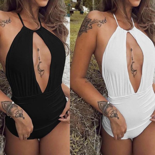 2019 swimsuit women swimwear one piece bodysuit push up monokini halter cross bathing suits wear female beachwear1, White;black
2019 swimsuit women swimwear one piece bodysuit push up monokini halter cross bathing suits wear female beachwear1, White;black