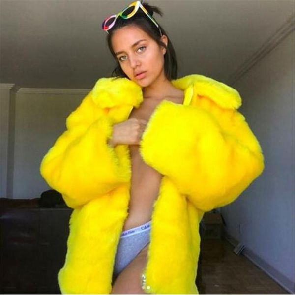 women faux fur coat 2020 winter warm vintage yellow furry fake fur jacket lapel long sleeve zipper casual female outerwear, Black
women faux fur coat 2020 winter warm vintage yellow furry fake fur jacket lapel long sleeve zipper casual female outerwear, Black