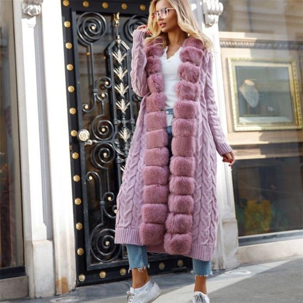ladies natural fur cardigan women real fox fur sweater x-long sweater with big fur collar 201212, Black
ladies natural fur cardigan women real fox fur sweater x-long sweater with big fur collar 201212, Black