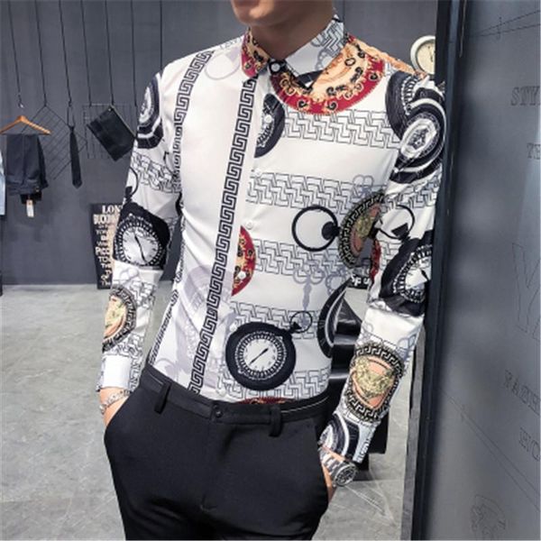 shirt 2020 men fashions vintage print designer streetwear plus size 6xl long sleeve shirts men dress kemeja pria camisa feminina, White;black
shirt 2020 men fashions vintage print designer streetwear plus size 6xl long sleeve shirts men dress kemeja pria camisa feminina, White;black