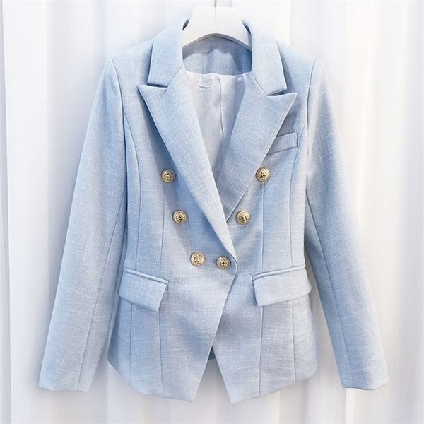 2020 baroque designer blazer women's breasted color gold metal lion buttons double blazer jacket lj201214, White;black
2020 baroque designer blazer women's breasted color gold metal lion buttons double blazer jacket lj201214, White;black