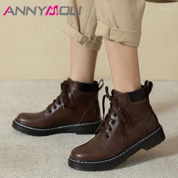 boots annymoli ankle woman flat platform motorcycle lace up short round toe ladies shoes autumn winter brown size 431, Black
boots annymoli ankle woman flat platform motorcycle lace up short round toe ladies shoes autumn winter brown size 431, Black