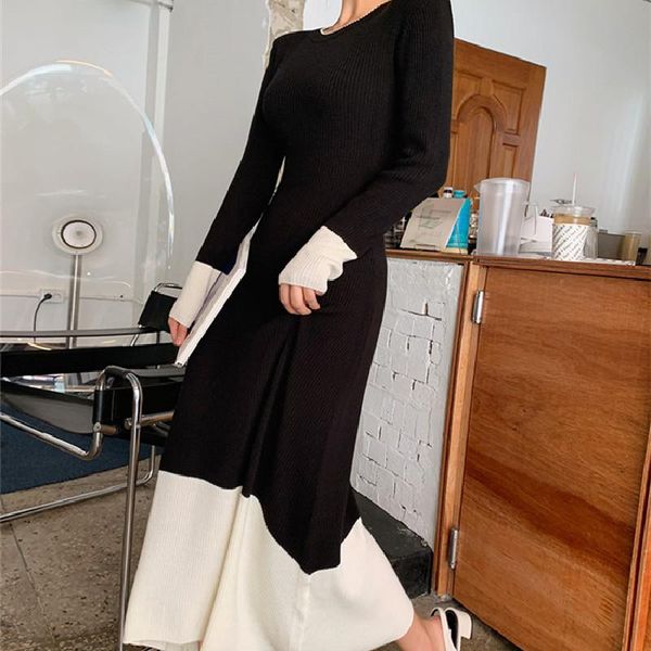 alien kitty women dress 2020 autumn new elegant o-neck contrast full sleeve slim high waist gentle fashion female office lady, Black;gray
alien kitty women dress 2020 autumn new elegant o-neck contrast full sleeve slim high waist gentle fashion female office lady, Black;gray