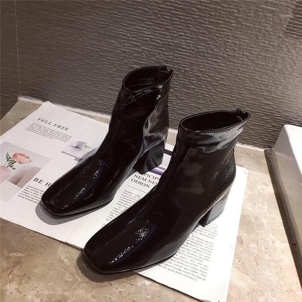 boots 2021 women warm fur ankle patent leather winter square toe zipper gothic red thick high heels shoes bota feminina1, Black
boots 2021 women warm fur ankle patent leather winter square toe zipper gothic red thick high heels shoes bota feminina1, Black