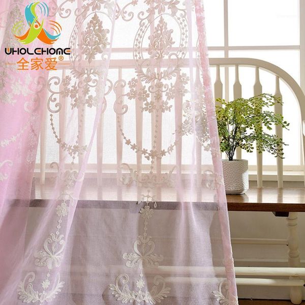 embroidered curtains pink white jacquard window sheer for living room transparent european tulle treatment panel decor1 
embroidered curtains pink white jacquard window sheer for living room transparent european tulle treatment panel decor1