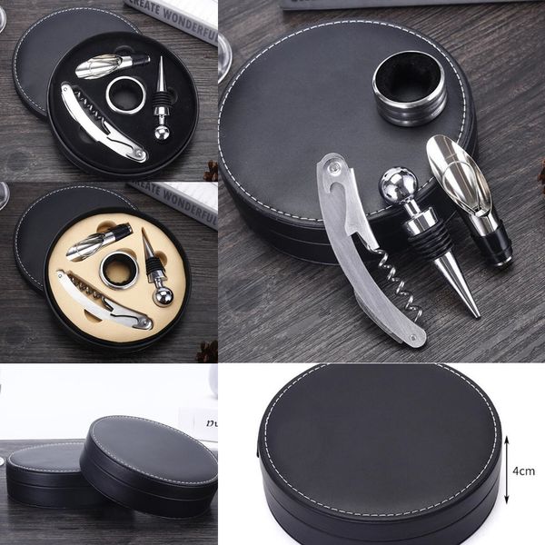 4pcs red bottle stainless steel opener gift set round leather box wine kits ser pourer accessories sets 1 np3h6
4pcs red bottle stainless steel opener gift set round leather box wine kits ser pourer accessories sets 1 np3h6