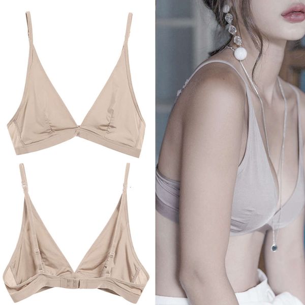 french underwear triangle cup bralette ultra thin big chest shows small silky and comfortable back bra, Black;white
french underwear triangle cup bralette ultra thin big chest shows small silky and comfortable back bra, Black;white