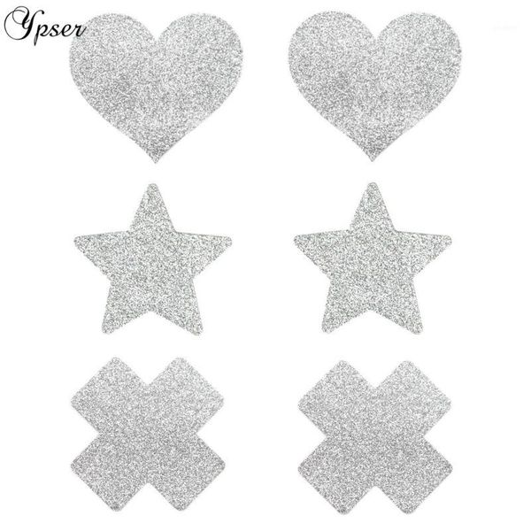 ypser 3 pairs mixed silver nipple cover breast petals milk paste disposable adhesive stain fashion pasties heart star cross1, Black;white
ypser 3 pairs mixed silver nipple cover breast petals milk paste disposable adhesive stain fashion pasties heart star cross1, Black;white
