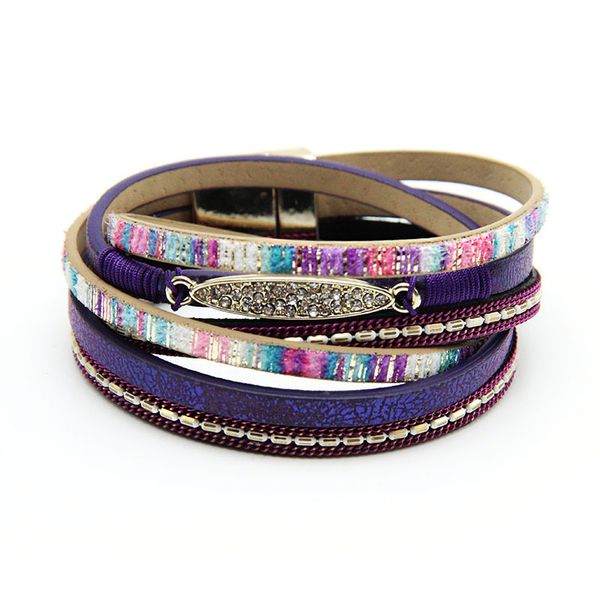 cuff colorful boho leather bangel multi-layer wrap crystal bracelet inspirational personalized gift for women teen girl ttt6, Black
cuff colorful boho leather bangel multi-layer wrap crystal bracelet inspirational personalized gift for women teen girl ttt6, Black