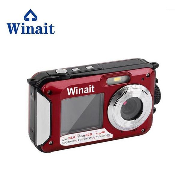 

waterproof camera 24mp fhd 5.0mp cmos 16x digital zoom professional digital camera camcorder with dual display dc-161