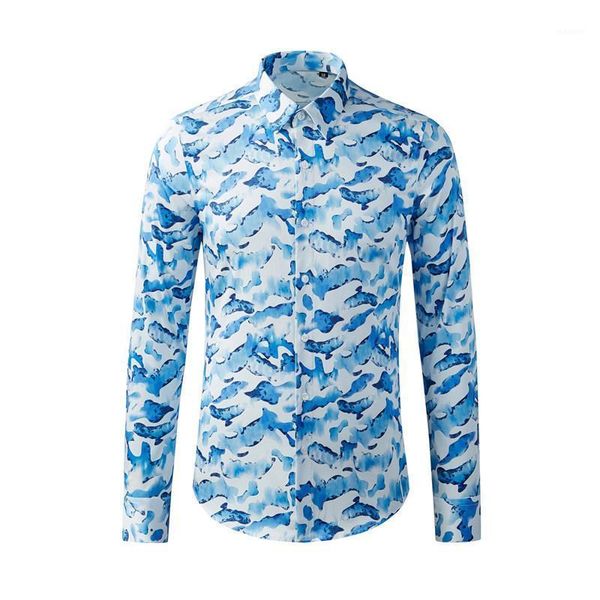 new blue mens fancy shirts luxury sea art print prom shirts long sleeve 100% cotton slim fit casual banquet party camisas hombre1, White;black
new blue mens fancy shirts luxury sea art print prom shirts long sleeve 100% cotton slim fit casual banquet party camisas hombre1, White;black