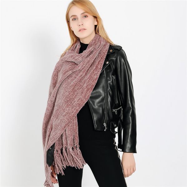 new autumn and winter fashion street pat chenille soft and comfortable scarf shawl, Blue;gray
new autumn and winter fashion street pat chenille soft and comfortable scarf shawl, Blue;gray