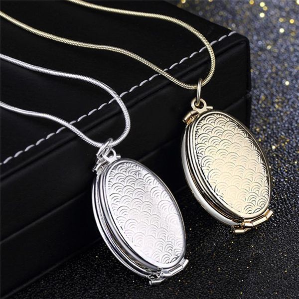oval p box pendant necklace for women men gold color flower texture statement necklace jewerly new open memorial, Silver
oval p box pendant necklace for women men gold color flower texture statement necklace jewerly new open memorial, Silver
