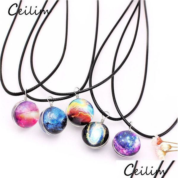 fashion dreamy starry nebula space galaxy universe necklace double-sided glass ball pendant black letter chain nec sqcncw beauty888, Silver
fashion dreamy starry nebula space galaxy universe necklace double-sided glass ball pendant black letter chain nec sqcncw beauty888, Silver