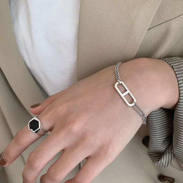 o7yxn 925 sterling silver bracelet geometric oval bracelet simple flow thai style jewelry new women's ins cool silver jxvx7, Golden;silver
o7yxn 925 sterling silver bracelet geometric oval bracelet simple flow thai style jewelry new women's ins cool silver jxvx7, Golden;silver