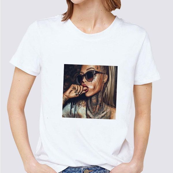 новый harajuku vogue girl tattoo print женщины футболки повседневная tee рубашка streetwear femme лето короткий рукав женская женская одежда, White
новый harajuku vogue girl tattoo print женщины футболки повседневная tee рубашка streetwear femme лето короткий рукав женская женская одежда, White