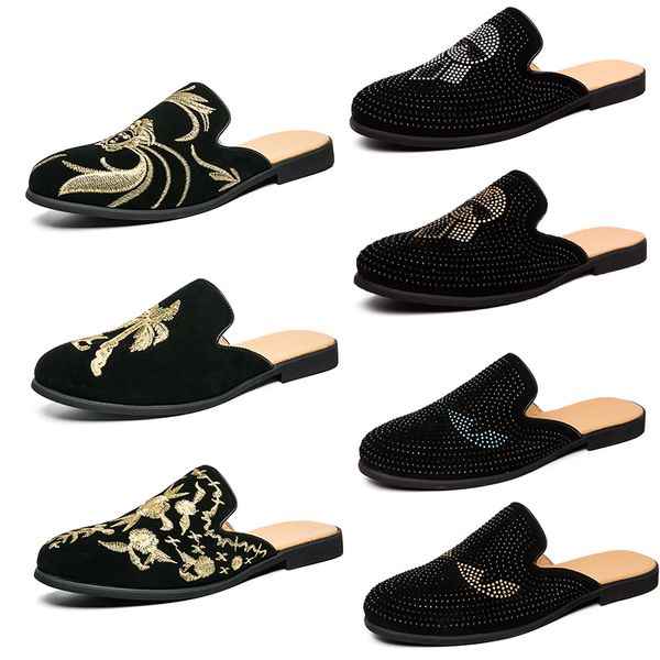 luxury designer mens slippers rhinestones embroidered half-wrapped loafers flats mules casual shoes fashion black slip-on shoes outside slid
luxury designer mens slippers rhinestones embroidered half-wrapped loafers flats mules casual shoes fashion black slip-on shoes outside slid