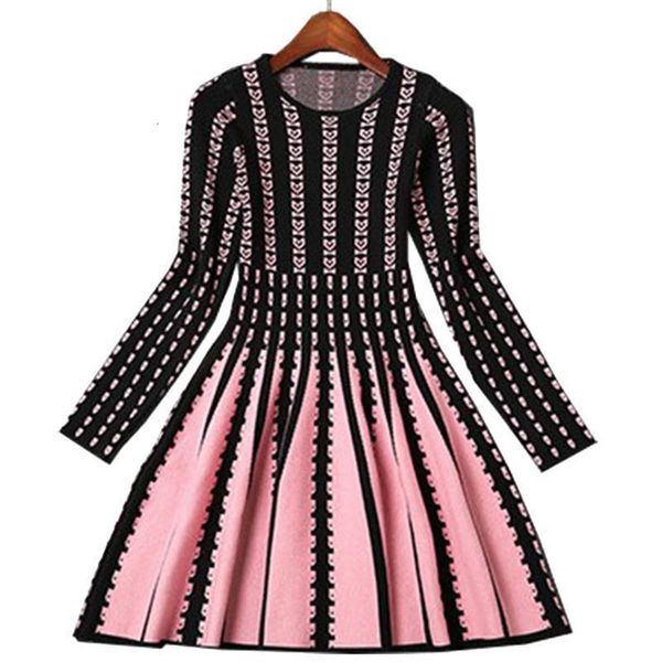 women striped jacquard sweater dress 2021 winter christmas thick warm long sleeve o neck ball gown knitted short party dresses, Black;gray
women striped jacquard sweater dress 2021 winter christmas thick warm long sleeve o neck ball gown knitted short party dresses, Black;gray