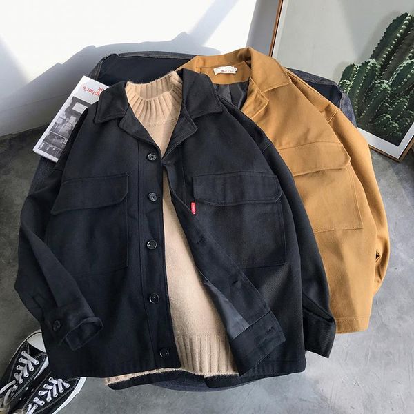 men summer pockets casual jackets 2020 mens harajuku fashion loose jacket clothes male spring fashion coats, Black;brown 
men summer pockets casual jackets 2020 mens harajuku fashion loose jacket clothes male spring fashion coats, Black;brown