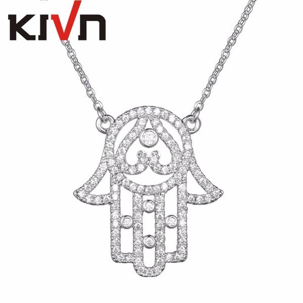 pendant necklaces kivn fashion jewelry sparkling hamsa hand pave cz cubic zirconia womens girls bridal wedding birthday gifts, Silver
pendant necklaces kivn fashion jewelry sparkling hamsa hand pave cz cubic zirconia womens girls bridal wedding birthday gifts, Silver