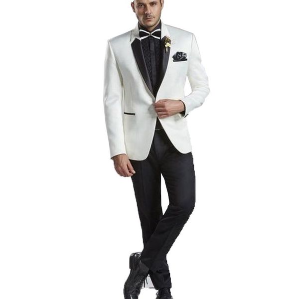 men's suits & blazers white jacket 2 pieces cusotm made groom wedding tuxedos for jacket+pants business formal suit, White;black
men's suits & blazers white jacket 2 pieces cusotm made groom wedding tuxedos for jacket+pants business formal suit, White;black