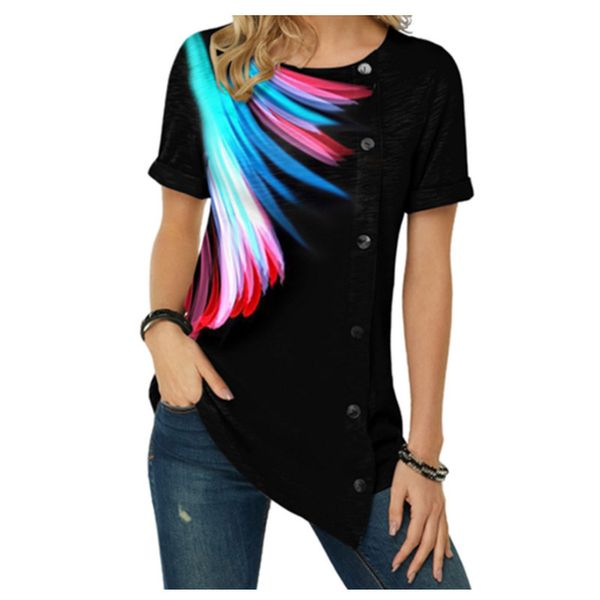 2021 third feather printed t-shirts of women sleeves new summer shirt size 5xl ladies upper sleeve short 3d tshirt tzrr, White
2021 third feather printed t-shirts of women sleeves new summer shirt size 5xl ladies upper sleeve short 3d tshirt tzrr, White