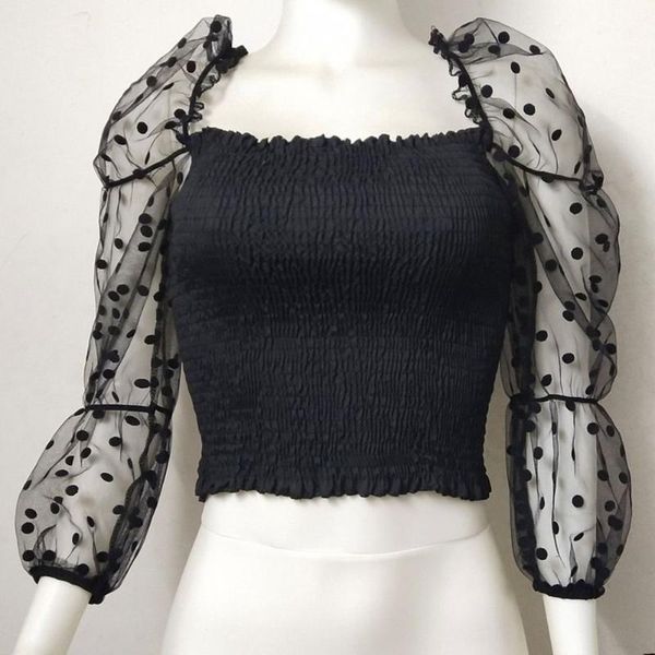 women's t-shirt fashion women polka dots puff sleeve mesh short style t-shirts slash neck back elastic shirts side pullovers sweet y2k, White
women's t-shirt fashion women polka dots puff sleeve mesh short style t-shirts slash neck back elastic shirts side pullovers sweet y2k, White