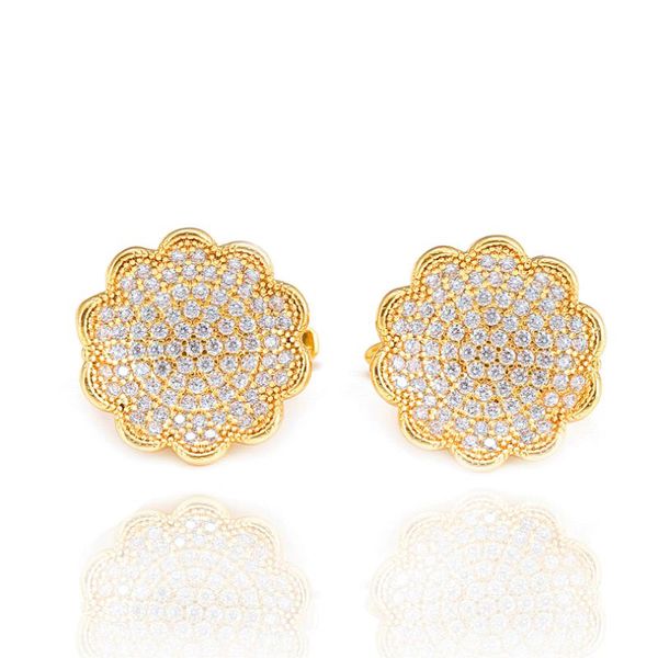 hoop & huggie vintage flower gold color earrings paved with austrian cubic zirconia for wedding party jewelry earring, Golden;silver
hoop & huggie vintage flower gold color earrings paved with austrian cubic zirconia for wedding party jewelry earring, Golden;silver