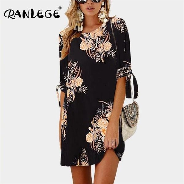 ranlege 2020 women summer dress boho style floral print chiffon beach dress tunic sundress loose mini party dress vestidos 5xl lj200825, Black;gray
ranlege 2020 women summer dress boho style floral print chiffon beach dress tunic sundress loose mini party dress vestidos 5xl lj200825, Black;gray