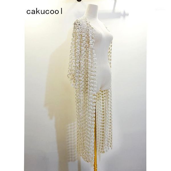 cakucool women pearl beading long coat casaca hollow out lace floral bling clothes high-end korean cardigans large femme1, Tan;black
cakucool women pearl beading long coat casaca hollow out lace floral bling clothes high-end korean cardigans large femme1, Tan;black