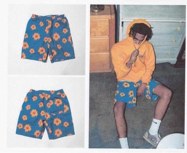 men's shorts advisry season4 sunflower advisory shorts, White;black