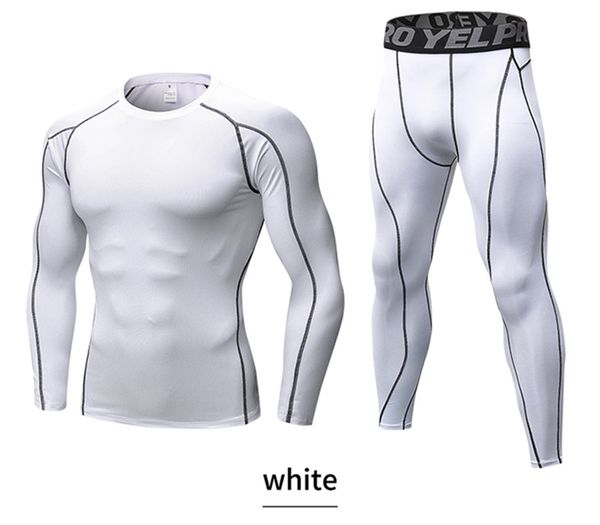gym clothing 2pcs set men compression running tracksuit tight quick dry fitness tights sets men's training sport exercisesuits, White;black
gym clothing 2pcs set men compression running tracksuit tight quick dry fitness tights sets men's training sport exercisesuits, White;black