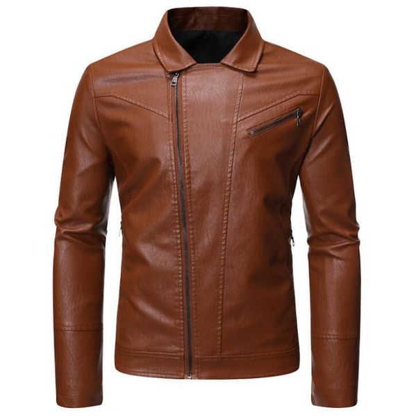 men's fur & faux spring autumn motorcycle leather jacket men mens coats diagonal zipper clothes jaqueta de couro brown b372, Black
men's fur & faux spring autumn motorcycle leather jacket men mens coats diagonal zipper clothes jaqueta de couro brown b372, Black