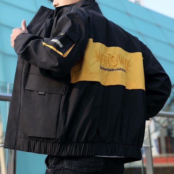 han edition tide comfortable leisure handsome thin coat the boyfriend jacket collar ins blouse with long sleeves tooling wind1, Black;brown
han edition tide comfortable leisure handsome thin coat the boyfriend jacket collar ins blouse with long sleeves tooling wind1, Black;brown