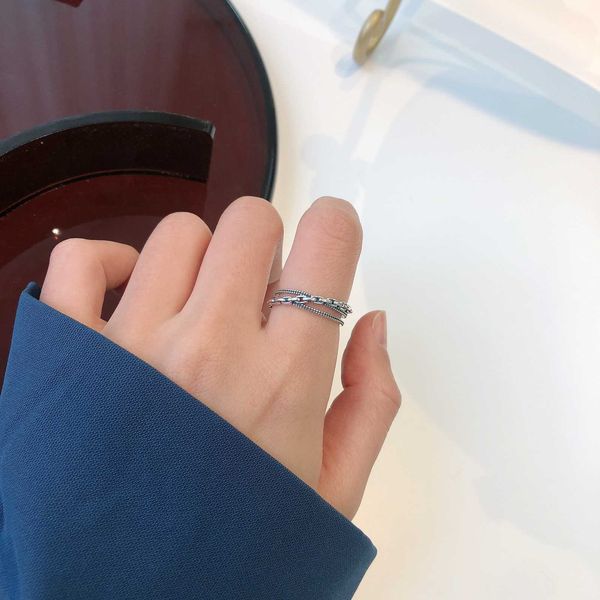 japanese and korean s925 sterling silver multi-layer for women's personality simple open weave cross single ring 5635
japanese and korean s925 sterling silver multi-layer for women's personality simple open weave cross single ring 5635