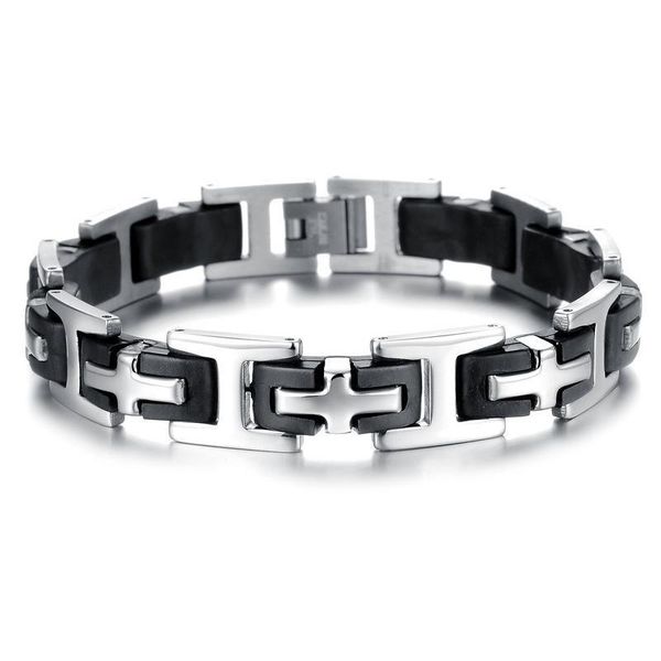 in 2017, the new personality and creative men's bracelet of men's bracelet classic cross man's stainless steel silicone brace
in 2017, the new personality and creative men's bracelet of men's bracelet classic cross man's stainless steel silicone brace