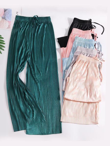 summer wide leg pants for women casual elastic high waist 2020 new fashion loose long pants pleated pant trousers femme1, Black;white
summer wide leg pants for women casual elastic high waist 2020 new fashion loose long pants pleated pant trousers femme1, Black;white