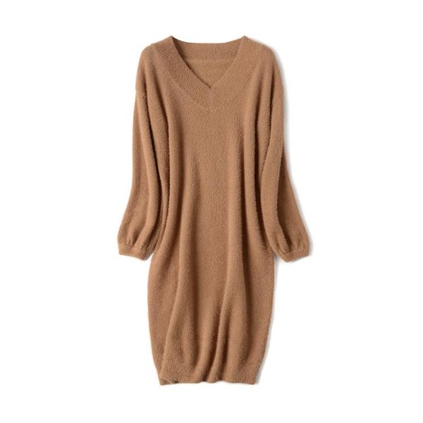2020 autumn winter v-neck short lantern sleeve thick sweater dress fur dress women loose mini female chic straight, White;black
2020 autumn winter v-neck short lantern sleeve thick sweater dress fur dress women loose mini female chic straight, White;black