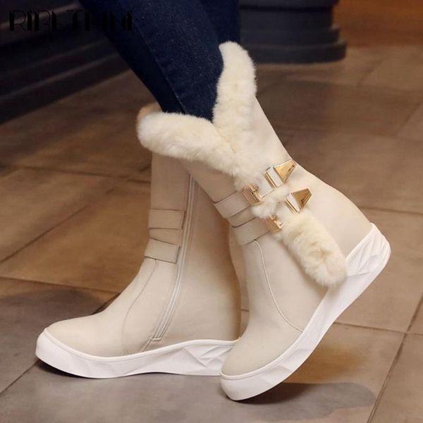 ribetrini brand new height increase warm fur genuine leather snow boots female fashion winter shoes boots women, Black
ribetrini brand new height increase warm fur genuine leather snow boots female fashion winter shoes boots women, Black