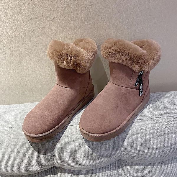 cowhide leather short plush fur lined women short ankle winter suede snow boots with bowknots mink tassels warm shoes 36-41, Black
cowhide leather short plush fur lined women short ankle winter suede snow boots with bowknots mink tassels warm shoes 36-41, Black