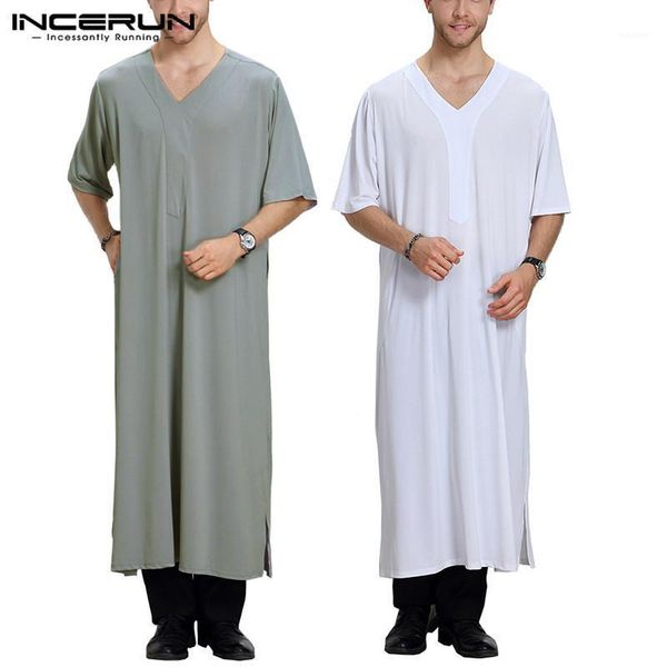 middle east men jubba thobe solid v neck short sleeve robes islamic arabic kaftan men summer muslim clothes dubai thobe incerun1, Red
middle east men jubba thobe solid v neck short sleeve robes islamic arabic kaftan men summer muslim clothes dubai thobe incerun1, Red