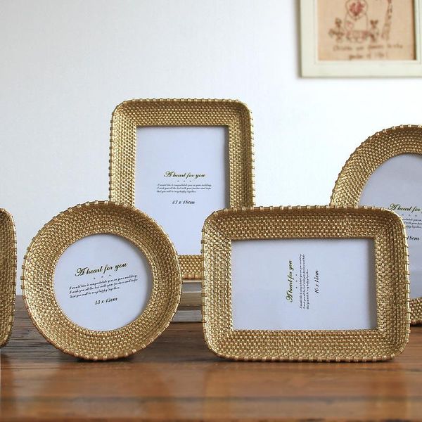frames 4-8"inch european simple gold round rectangle resin po frame standing home wedding decoration gift for friend picture desktop
frames 4-8"inch european simple gold round rectangle resin po frame standing home wedding decoration gift for friend picture desktop