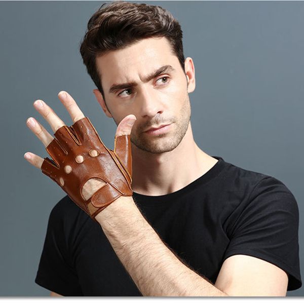 fingerless gloves goat skin leather half finger gloves summer breathable driving semi-finger non-slip fitness men gloves nz154 201020, Blue;gray
fingerless gloves goat skin leather half finger gloves summer breathable driving semi-finger non-slip fitness men gloves nz154 201020, Blue;gray