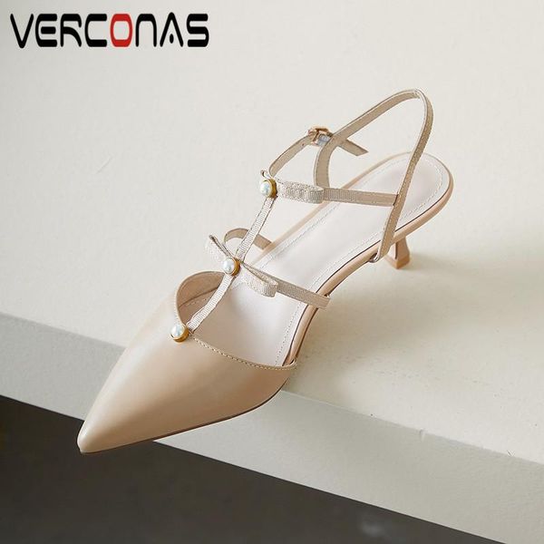 verconas 2020 woman pumps genuine leather summer butterfly-knot pearl decoration woman sandals pointed toe thin heel shoes, Black
verconas 2020 woman pumps genuine leather summer butterfly-knot pearl decoration woman sandals pointed toe thin heel shoes, Black