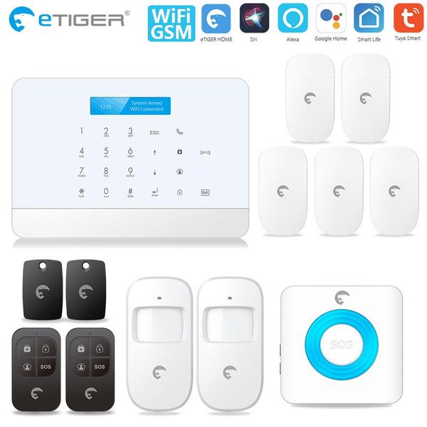 alarm systems etiger original s6 tuya smart wifi/gsm security motion detector home system with indoor siren
alarm systems etiger original s6 tuya smart wifi/gsm security motion detector home system with indoor siren